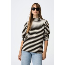 Jersey marinero con rayas y botones dorados – modelo Boat de Tiffosi.