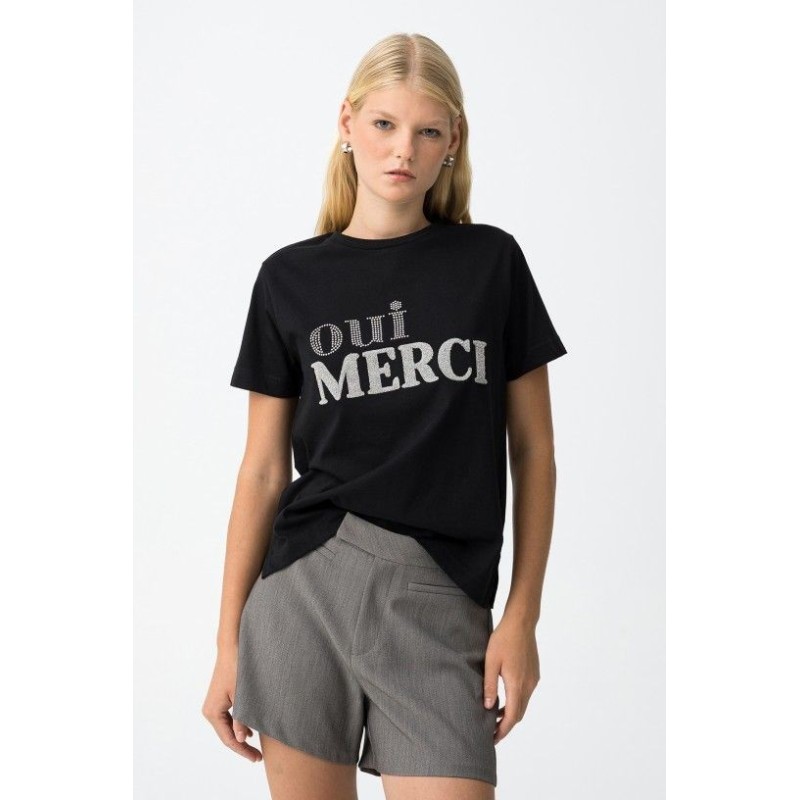 Camiseta “OUI MERCI” 100% algodón – modelo Bold de Tiffosi.