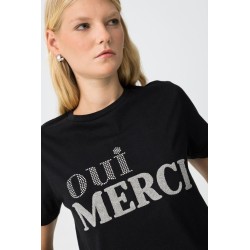 Camiseta “OUI MERCI” 100% algodón | Bold TIFFOSI