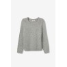 Jersey de punto gris con lana y cuello redondo TIFFOSI | La Petite Sophie