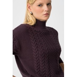 Detalle jersey Tiffosi Edwina de punto trenzado y cuello alto – La Petite Sophie