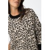 Detalle tejido Jacquard del jersey Tiffosi Midge animal print – La Petite Sophie