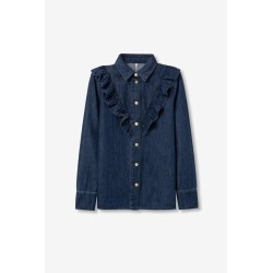 Camisa West de Tiffosi – Camisa vaquera con volantes mujer | La Petite Sophie