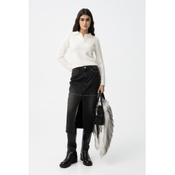 Detalle de tachuelas laterales y abertura frontal falda Tiffosi Paola – La Petite Sophie