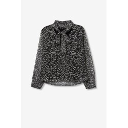 Blusa Dálmata con lazo y estampado animal – Tiffosi | La Petite Sophie
