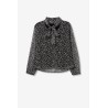Blusa Dálmata con lazo y estampado animal – Tiffosi | La Petite Sophie
