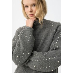 Jersey Bestfriend gris con perlas – Tiffosi | La Petite Sophie