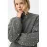 Jersey Bestfriend gris con perlas – Tiffosi | La Petite Sophie