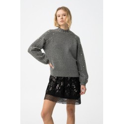 Jersey Bestfriend gris con perlas – Tiffosi | La Petite Sophie