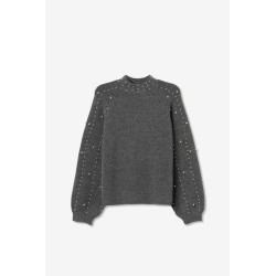 Jersey Bestfriend gris con perlas – Tiffosi | La Petite Sophie