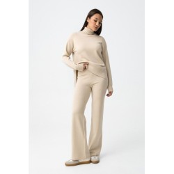 Pantalón Mab beige de punto recto – Tiffosi
