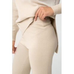 Pantalón Mab beige de punto recto – Tiffosi | La Petite Sophie