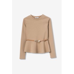 Camiseta Leda beige con cinturón – Tiffosi en La Petite Sophie