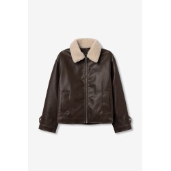 Cazadora Ostra chocolate con borreguito – Tiffosi en La Petite Sophie