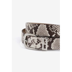 Cinturón Kylie beige con estampado serpiente – Tiffosi