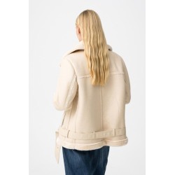 Chaqueta Gilao efecto piel con pelo – Tiffosi | La Petite Sophie