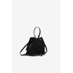 Bolso bucket ALICE_A negro con flecos | La Petite Sophie
