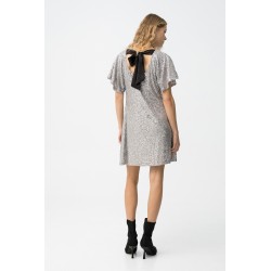 Vestido Dione plateado con brillo – La Petite Sophie