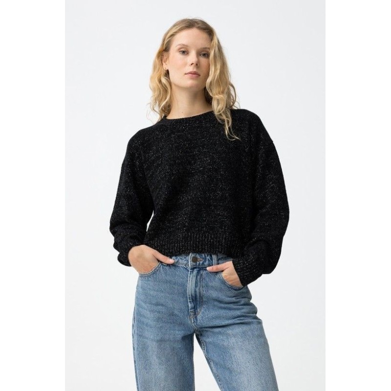 Jersey negro brillante Tiffosi – Modelo Demeter