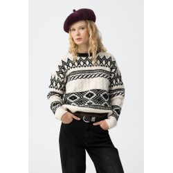 Jersey Borealis blanco y negro | La Petite Sophie