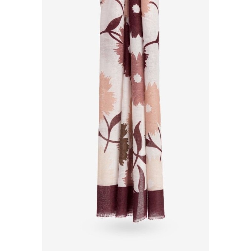 Pañuelo floral burdeos y nude | La Petite Sophie