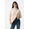 Jersey cuello alto beige mujer | Jersey básico elegante | La Petite Sophie