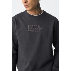 Sudadera TIFFOSI hombre gris | Sudadera algodón cuello redondo