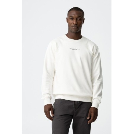 Sudadera TIFFOSI hombre blanca Le Studio | Sudadera algodón print