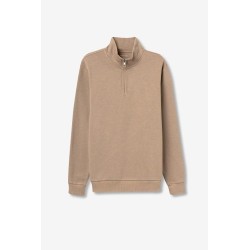 Sudadera beige hombre TIFFOSI con media cremallera | Estilo casual