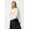 Jersey de punto crema con perlas | Jersey elegante mujer