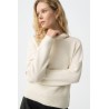 Jersey de punto crema con perlas | Jersey elegante mujer