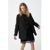 Blazer negro de mujer elegante | Americana con brillo sutil