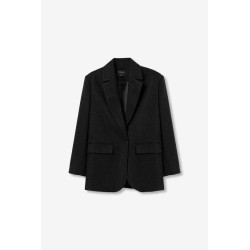 Blazer negro de mujer elegante | Americana con brillo sutil