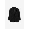 Blazer negro de mujer elegante | Americana con brillo sutil