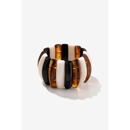Pulsera elástica de resina multicolor | Complementos mujer