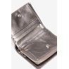 Monedero pequeño metalizado con tachuelas | Complementos mujer