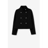 CHAQUETA CORTA TIPO CAPA NEGRA BOTONES DORADOS