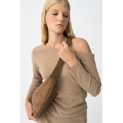 Top asimétrico camel de punto | Nueva colección mujer