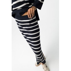 Falda de punto a rayas marino y blanco | Nueva colección mujer