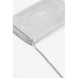 Bolso clutch plateado con strass | Bolsos de fiesta