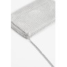 Bolso clutch plateado con strass | Bolsos de fiesta