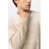 Jersey beige de hombre de punto fino | Rebajas