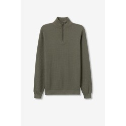 Jersey de hombre verde con cremallera | Moda masculina