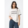 Camiseta con mensaje y rayas mujer | Tiffosi