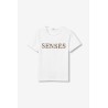Camiseta blanca con mensaje Senses | Tiffosi