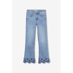 Vaquero Megan con bajo bordado | Tiffosi