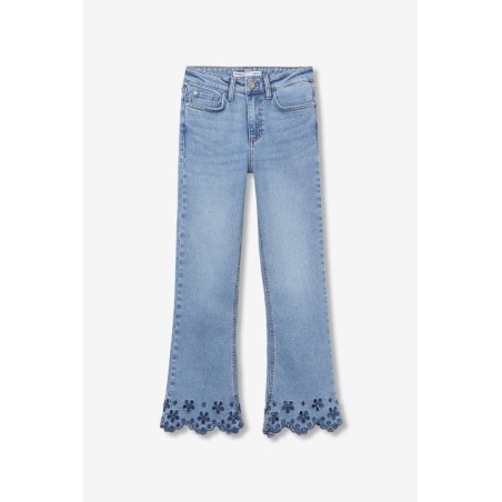 Vaquero Megan con bajo bordado | Tiffosi