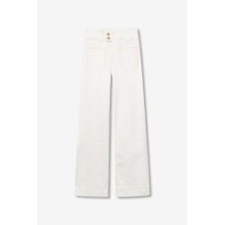 Vaquero blanco tiro alto mujer | Tiffosi