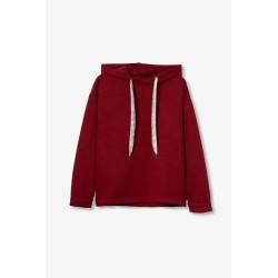 Sudadera granate con capucha mujer | Tiffosi