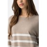 Jersey beige de rayas mujer | Tiffosi